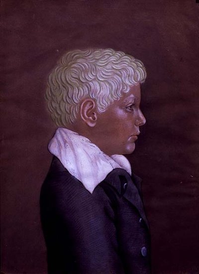Portret van een jongen met vlasblond haar, c.1830 door Austrian School
