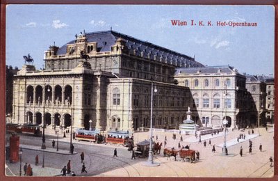 Ansichtkaart met de Weense Staatsopera, c.1900 door Austrian School