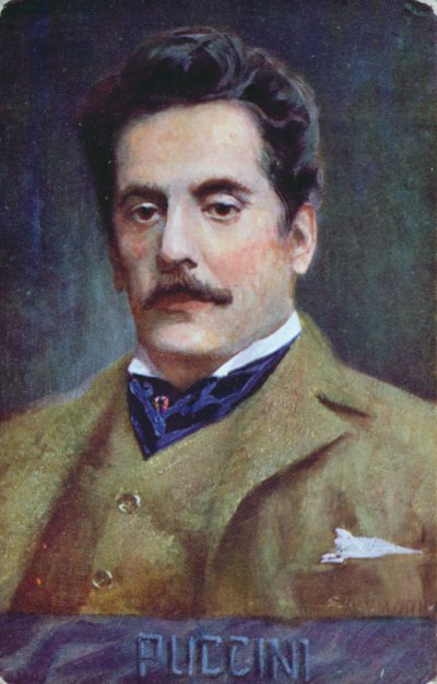 Portretkaart van Giacomo Puccini, c.1910-15 door Austrian School