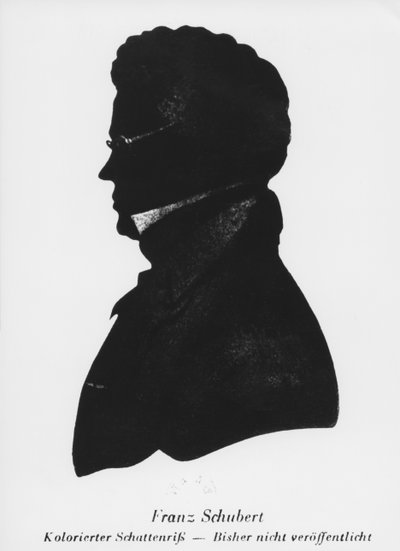 Silhouet van Franz Peter Schubert door Austrian School