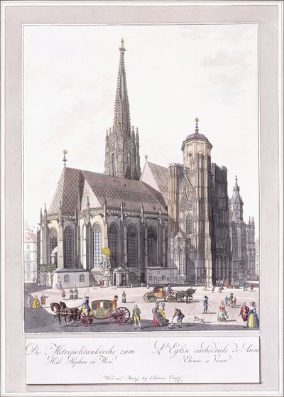 De Stephansdom in Wenen door Austrian School