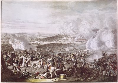 De Vlucht van Napoleon (1769-1821) na de Slag bij Waterloo, 18 juni 1815, c.1815-30 door Austrian School