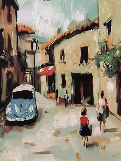 Charmant Europees straatbeeld door Avanesova Elena