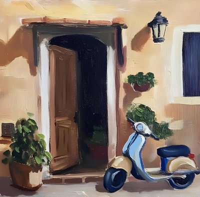 Europese scooterdeur door Avanesova Elena