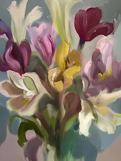 Levendig bloemenboeket door Avanesova Elena