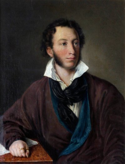 Portret van de auteur Alexander S. Pushkin, kopie naar V. Tropinin, 1827 door Avdotya Petrovna Yelagina