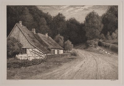 Boerenhuis bij het bos door Axel Holm