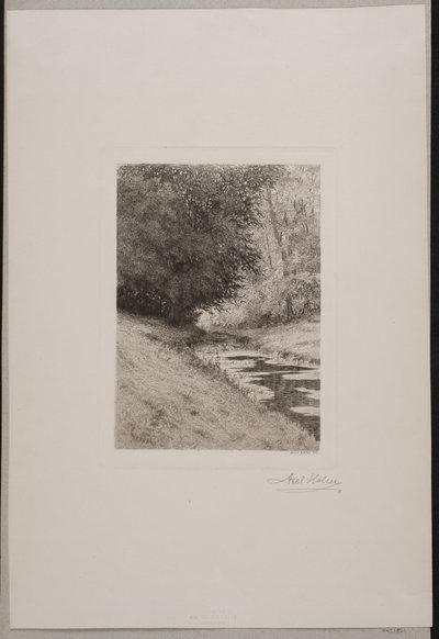 Deens: De rivier in Charlottenlund door Axel Holm