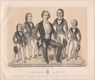 Groep De familie van kunstenaars Cottrely door Axel Jakob Salmson