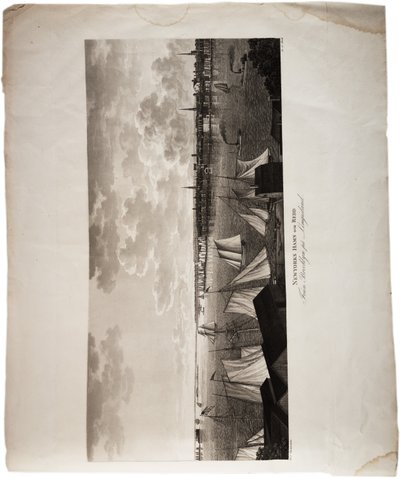 Haven van New York, van Brooklyn naar Long Island, uit een Atlas van de Verenigde Staten, 1824 door Axel Leonhard Klinckowström