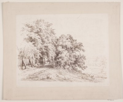 Rietomheinde weg langs bomen en weiden door Axel Schovelin