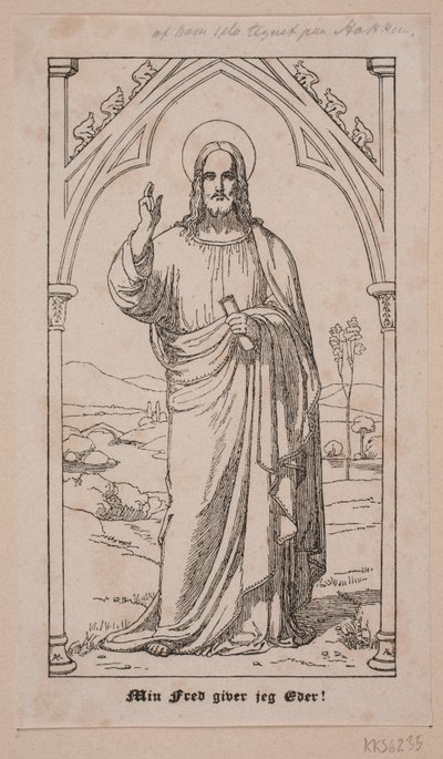 Christus zegenend door Axel Theodor Kittendorff