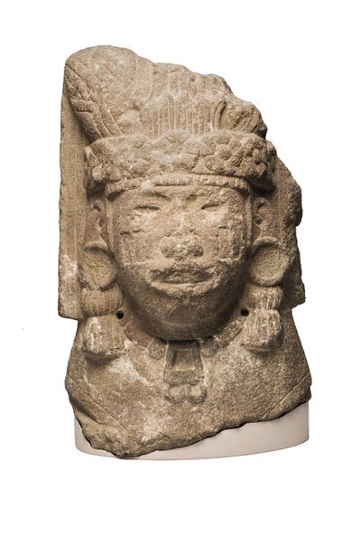 Hoofd van Xilonen, de godin van jonge maïs, Tenochtitlan, Mexico, 1450/1500 door Aztec