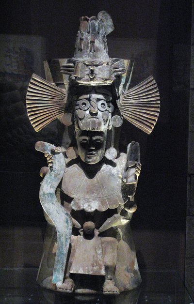 Wierookbrander in de vorm van de god Tlaloc, Tlahuac, Late Postklassieke periode, ca. 1500 door Aztec