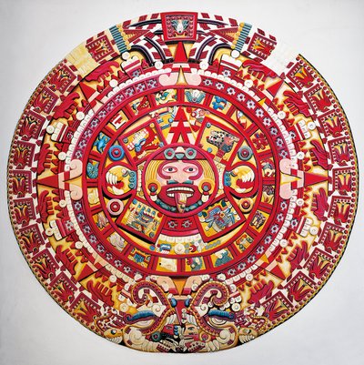 Reconstructie van zonnekalender door Aztec Aztec