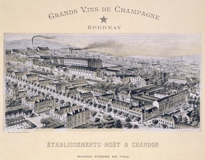 Moet & Chandon bedrijf, Epernay, uit La France Vinicole, uitgegeven door Moet & Chandon door B. Arnaud