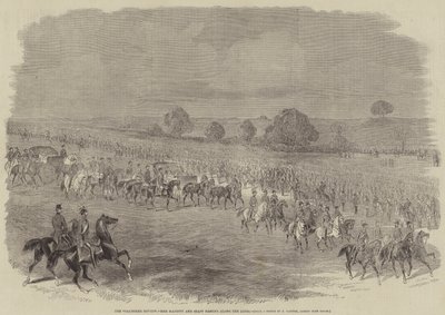 De Vrijwilligersparade, Hare Majesteit en Staf die Langs de Linies Passeren door B. Clayton