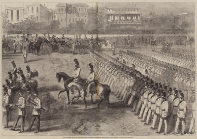 De Vrijwilligersparade in Hyde Park, de vrijwilligers marcheren langs Hare Majesteit door B. Clayton