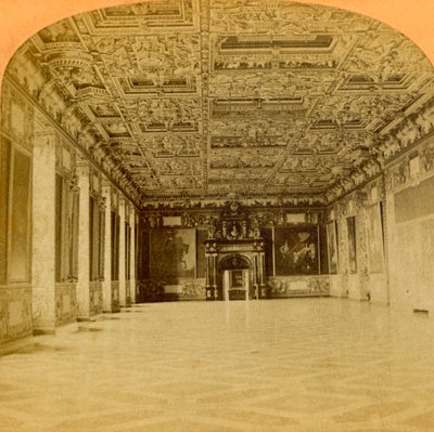 Ridderzaal, Slot Frederiksborg, mooiste ter wereld, Denemarken, 1897 door B. W. Kilburn