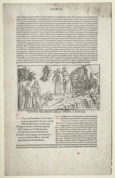 Dante en Vergilius met de Visie van Beatrice, ca. 1481-1485 door Baccio Baldini