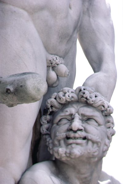 Detail van het Standbeeld van Hercules en Cacus door Baccio Bandinelli