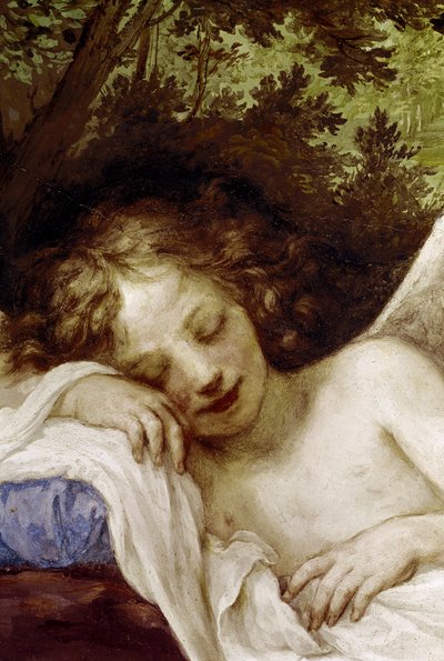 Slapende liefde door Baldassare (1611 89) Franceschini