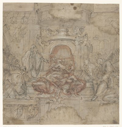 Ontwerp voor een scenografisch Paasaltaar door Baldassare Franceschini