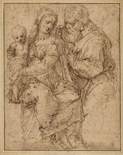 De Heilige Familie door Baldassare Peruzzi