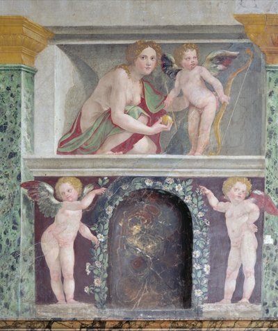 De Sala delle Prospettive detail van trompe-l