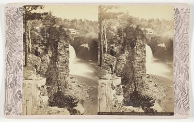 Ausable Chasm - Birmingham Falls, vanaf Block Point door Baldwin Photo