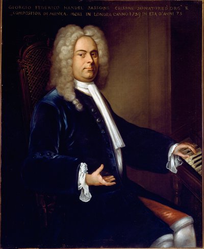 George Frederick Handel (Georg Friedrich Handel) door Balthasar (after) Denner