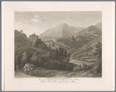 Gezicht op de San Cosimato door Balthasar Anton Dunker