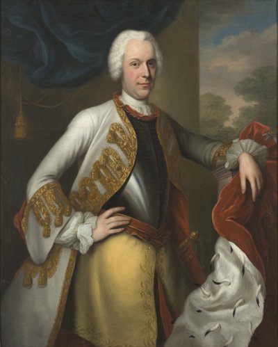 Portret van koning Adolf Frederik (1710-1771) van Zweden door Balthasar Denner