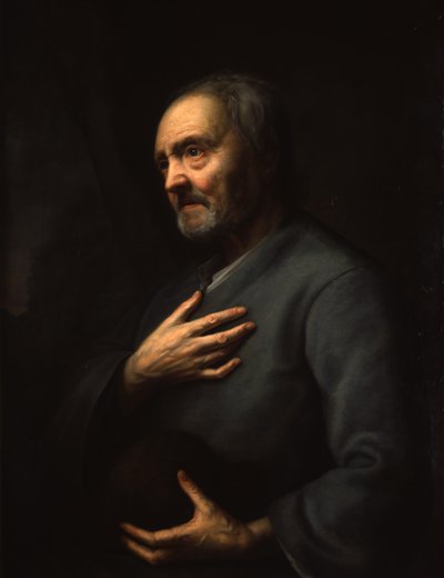 Portret van een oude man door Balthasar Denner