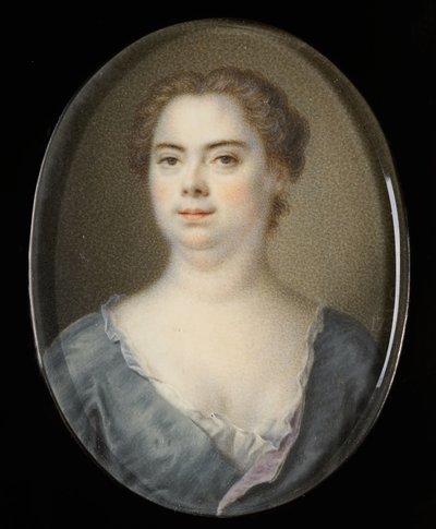 Portret van Esther Winter, vrouw van Balthasar Denner door Balthasar Denner