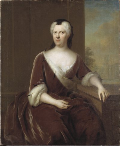 Portret van markgravin Albertina Frederica van Baden-Durlach door Balthasar Denner