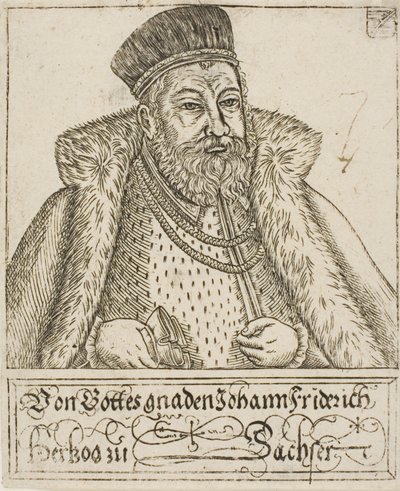 Johann Friedrich, uit Saksische hertogen en keurvorsten door Balthasar Jenichen