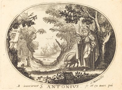 Sint Antonius door Balthasar Moncornet