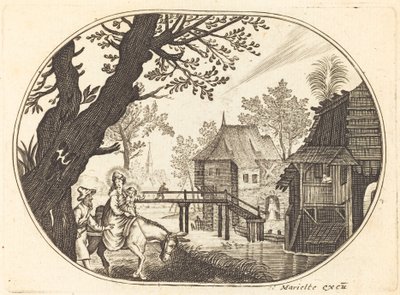 De vlucht naar Egypte door Balthasar Moncornet