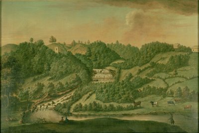 Uitzicht op de Rivier Skell bij Studley Royal door Balthasar Nebot