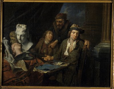 Atelier van de Kunstenaar, 1703 door Balthasar van den Bossche