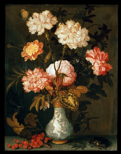 Een vaas met bloemen, 1620-1629 door Balthasar van der Ast