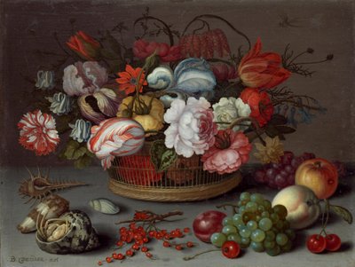 Mand met Bloemen door Balthasar van der Ast