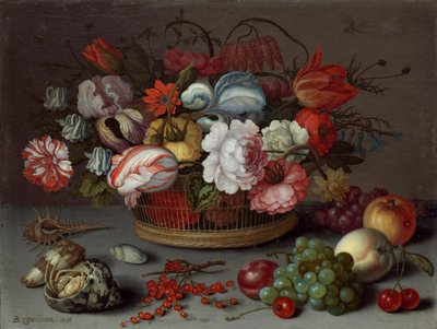 Mand met bloemen, ca. 1622 door Balthasar van der Ast