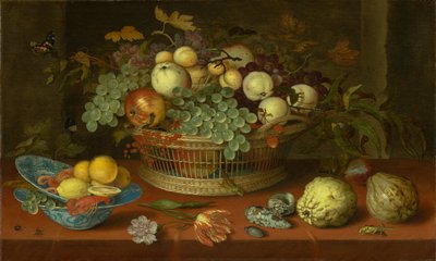 Stilleven met mand met fruit, 1622 door Balthasar van der Ast
