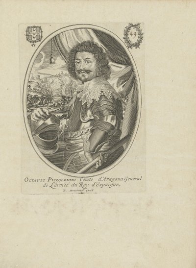 Portret van Prins Octavio Piccolomini, Hertog van Amalfi door Balthazar Moncornet