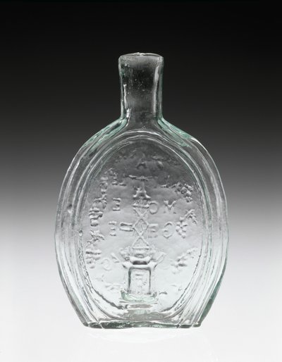 Fles met figuren, ca. 1847 door Baltimore Glass Works