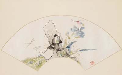 Lelie, rots en libel, 19e eeuw 1801-1900 door Baoru Liu