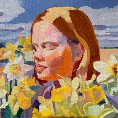 Dromen van zonnebloemen door Barbara Hoogeweegen