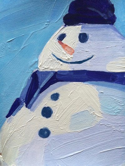 Sneeuwman, 2015 door Barbara Hoogeweegen
